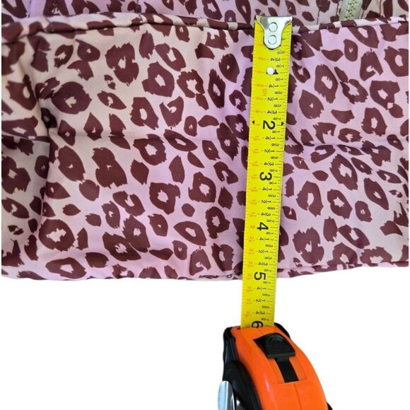 Bath & Body Works Leopard Print Crossbody Tote & Cosmetics Bag Pink Brown - Picture 5 of 9